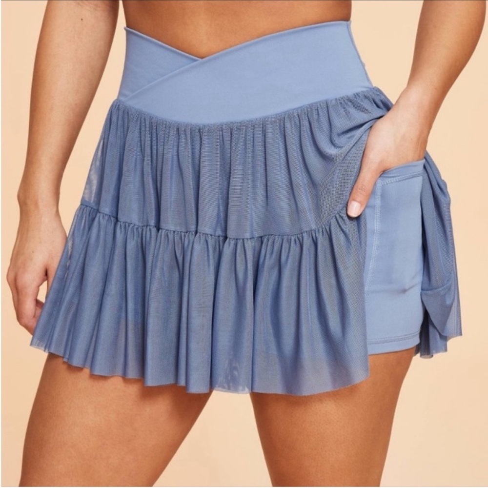 Blogilates Target Ruffle Ballerina Skort in Steel Blue Size 1X